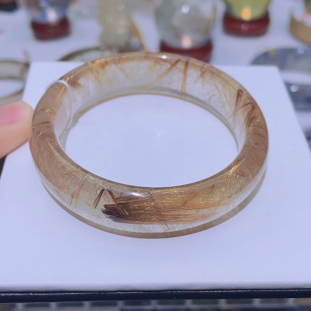 水晶手镯未镶嵌天然发晶手镯