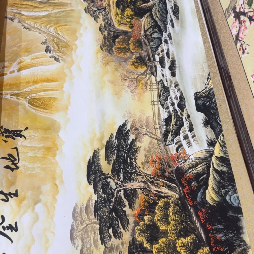 尚***栋国画QC原创横山水作品！带证书！限购一单