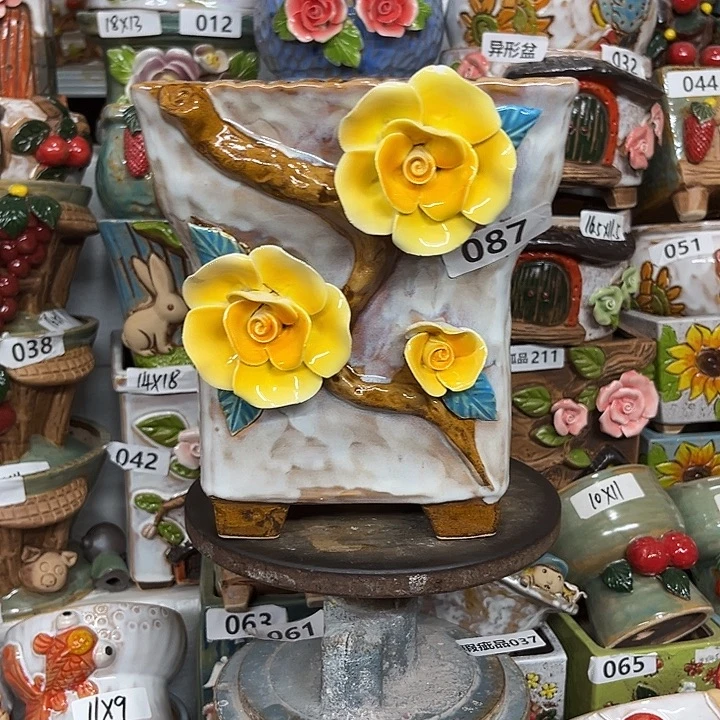紫砂花盆粗陶材质多肉花盆