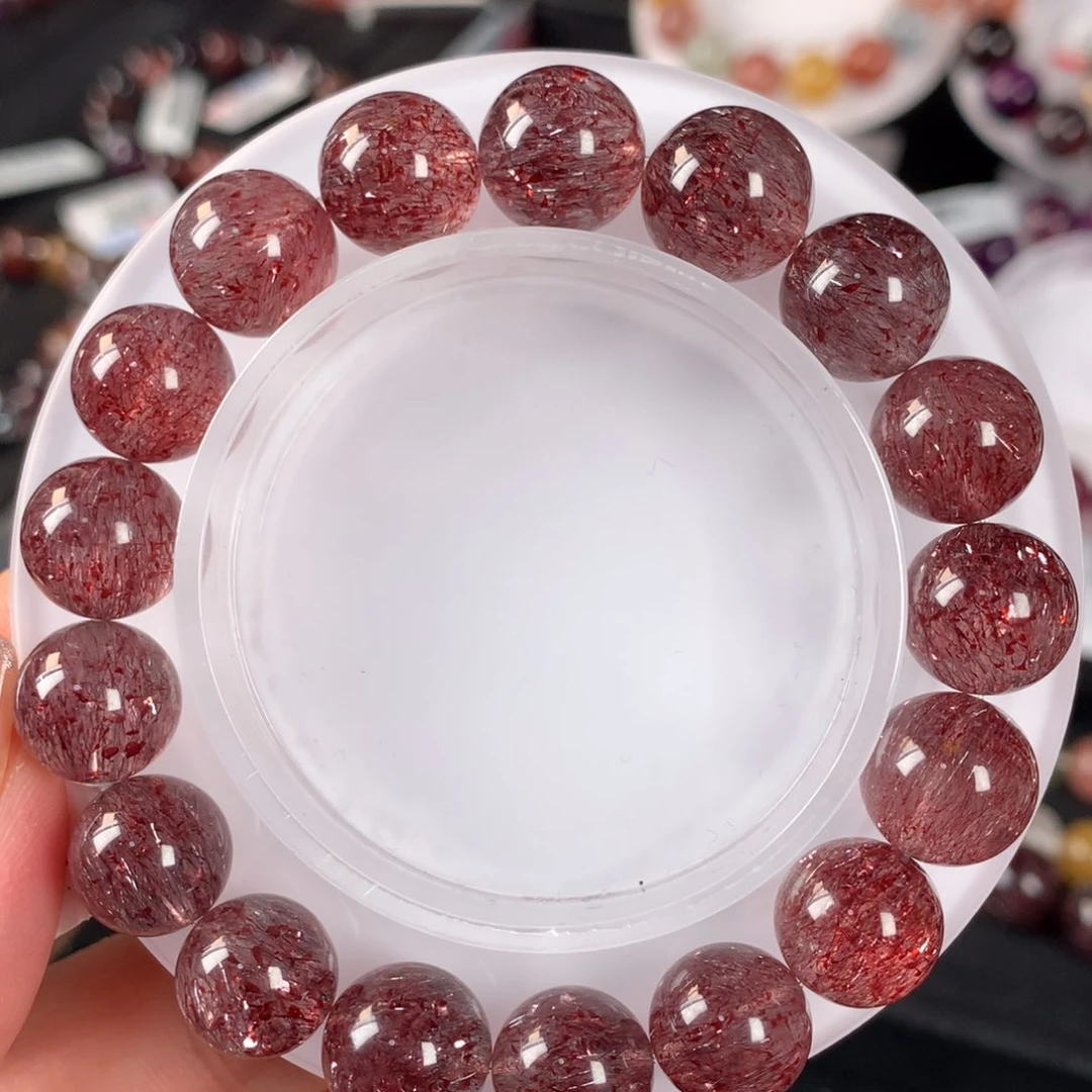 未镶嵌手链水晶稀有色全红彼岸花