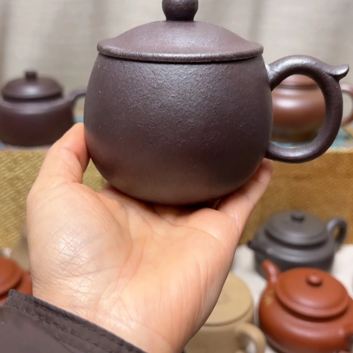 紫砂茶壶H****8纯料石红24目手工盖杯