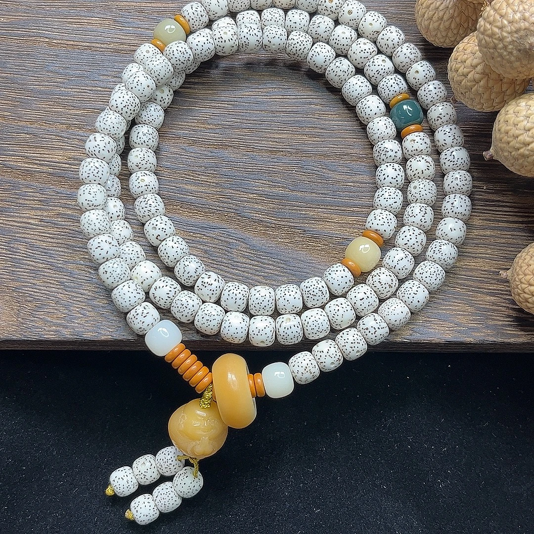 星月菩提 男女文玩天然菩提子手持多圈佛念珠 尺寸8*7mm