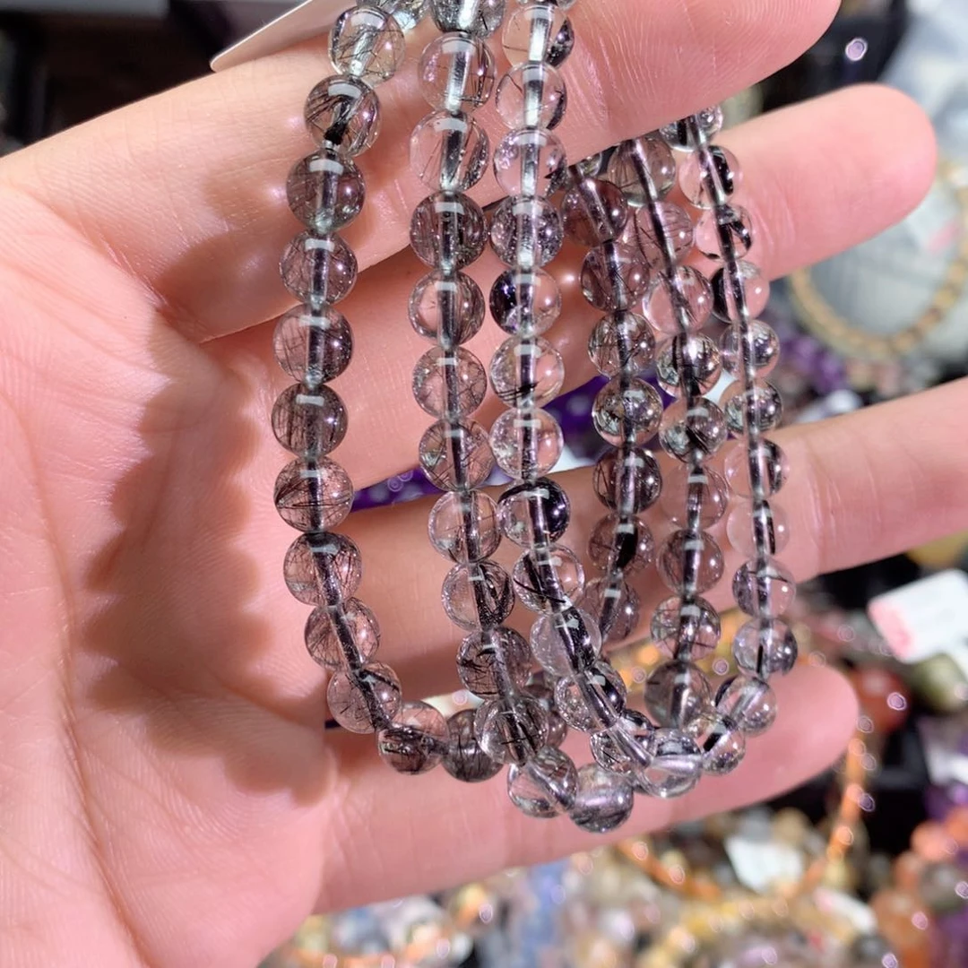 水晶手链未镶嵌黑发6m