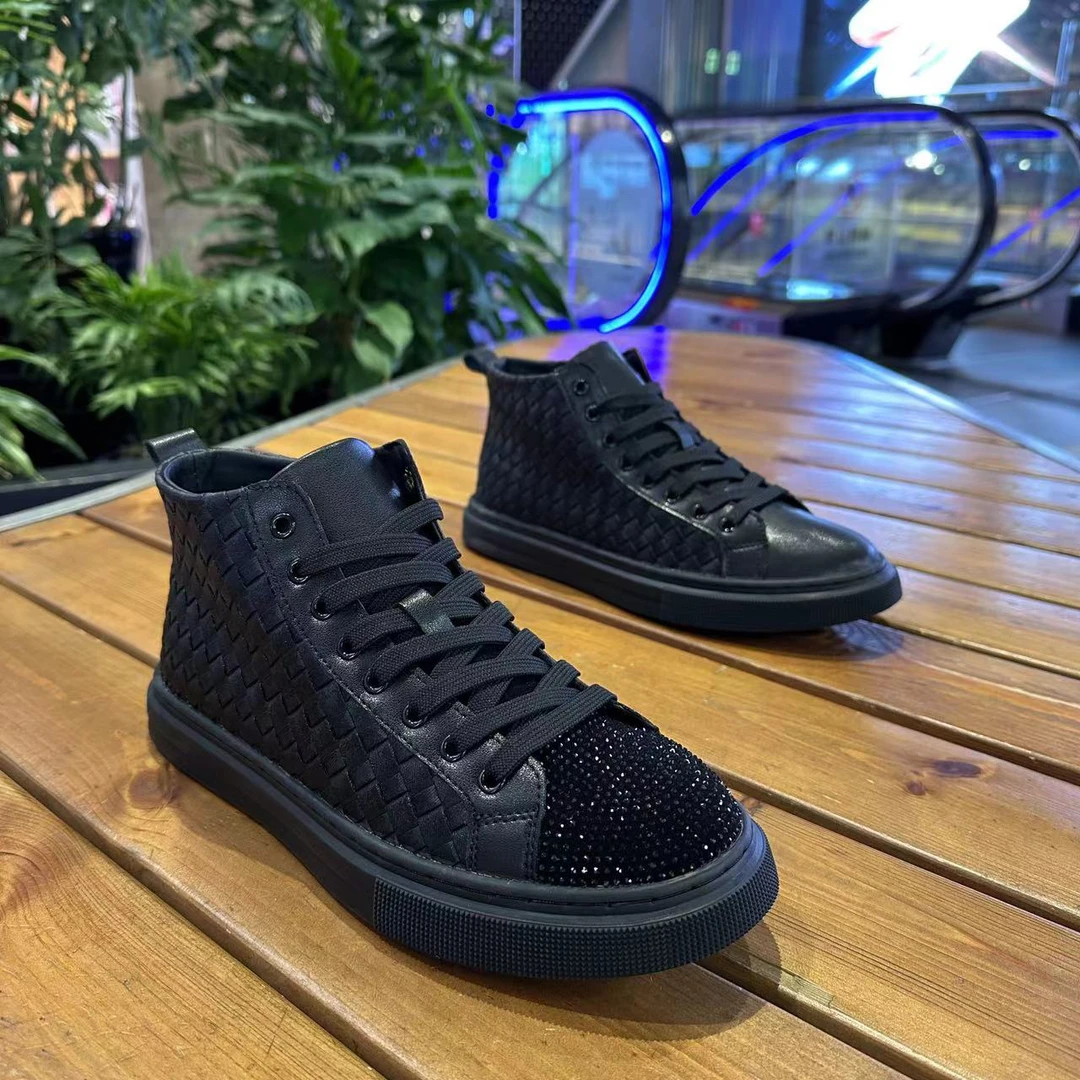 （单鞋）纯色板鞋拼色青春潮流高帮休闲鞋春秋低跟运动休闲鞋