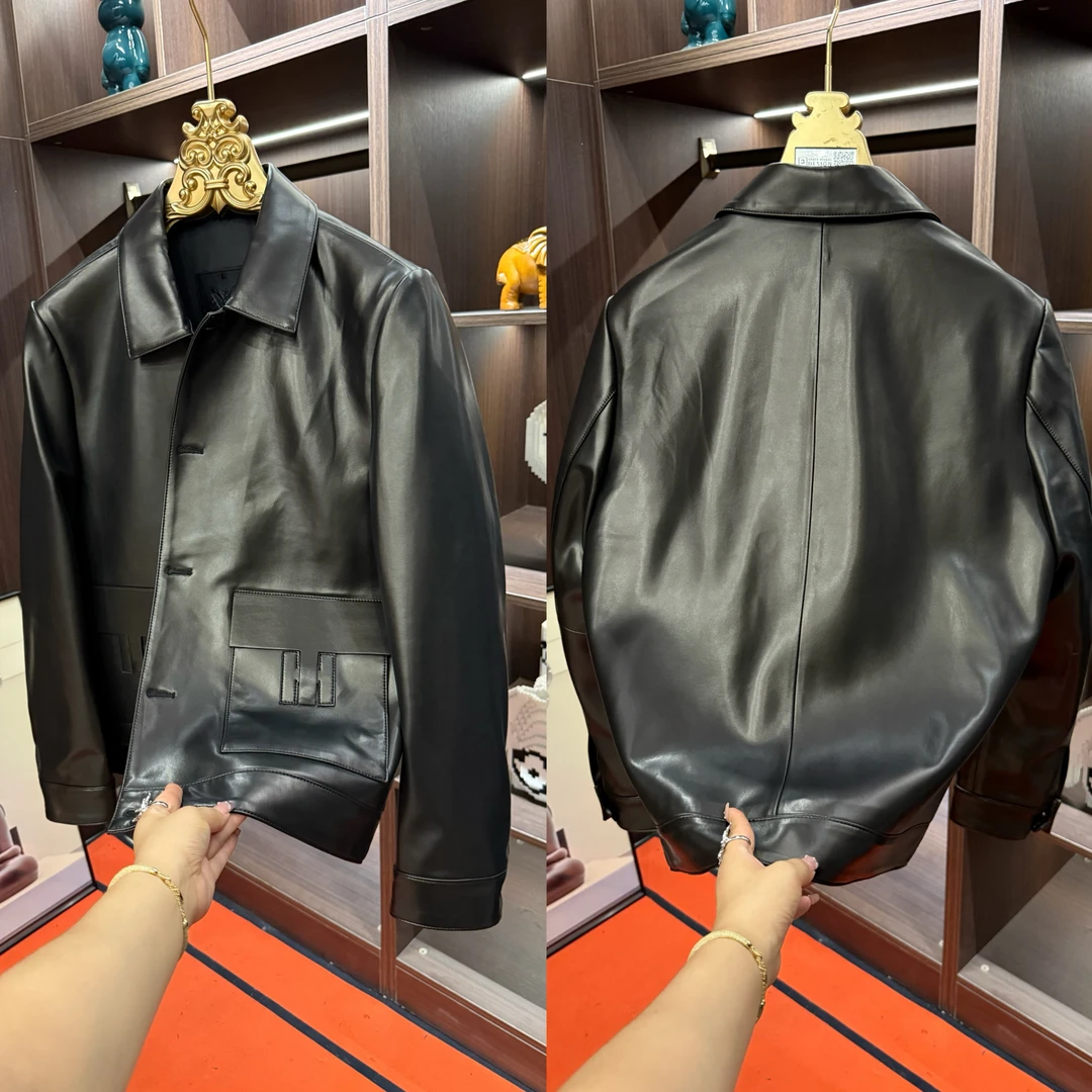 「星漓轻奢出品」25018/XINGLI/2025/高端欧货翻领男士皮衣夹克