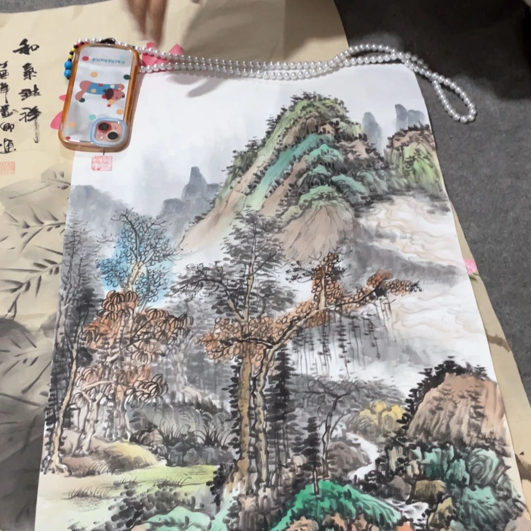 国画国画作品画心一张