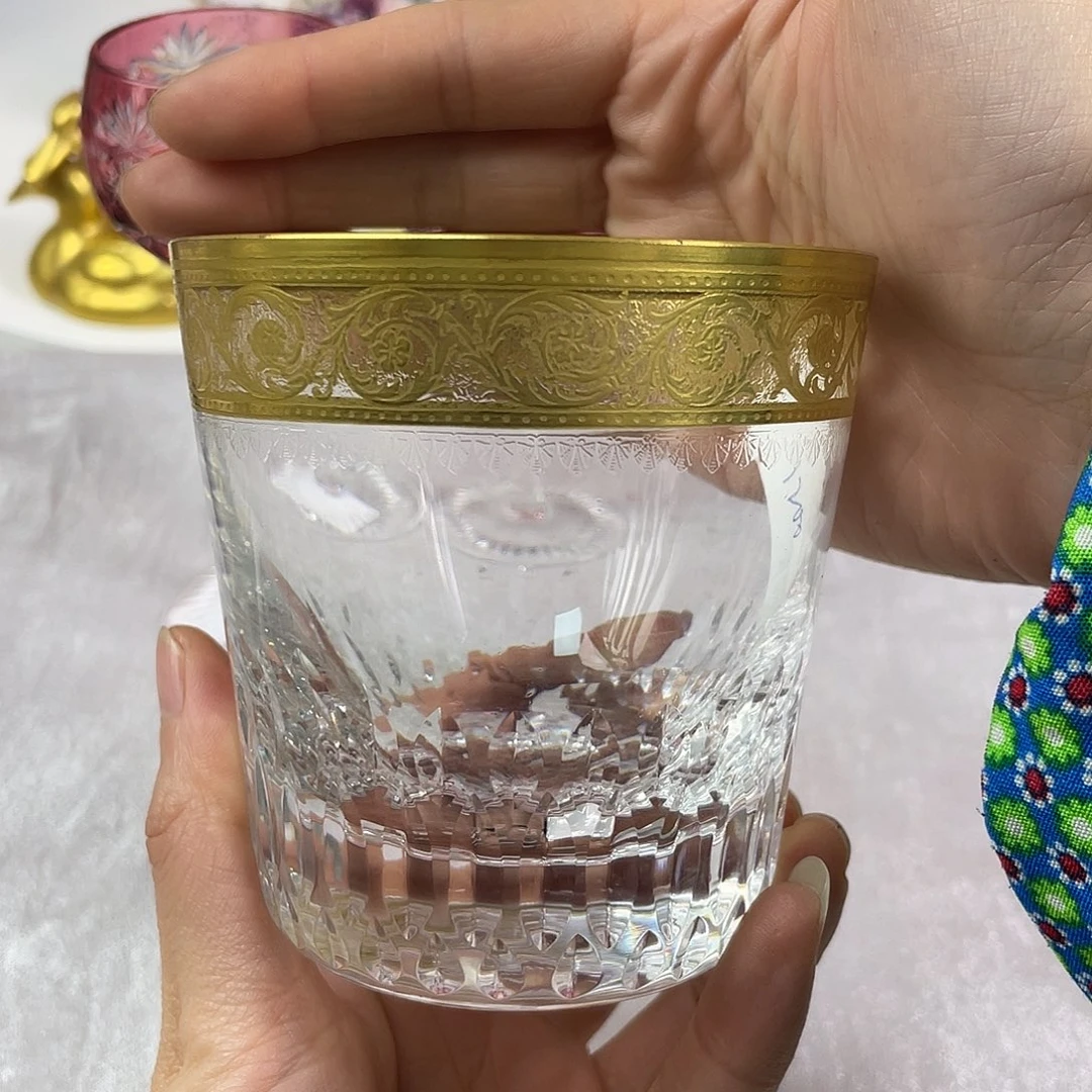 瓷片欧瓷咖啡杯水晶杯摆件