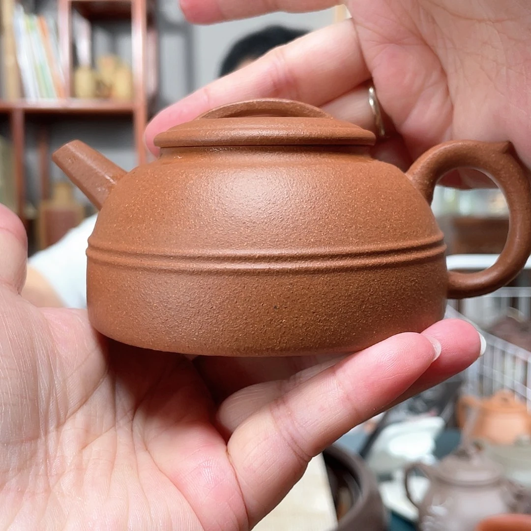 茶壶段泥手捏降坡泥玉带壶