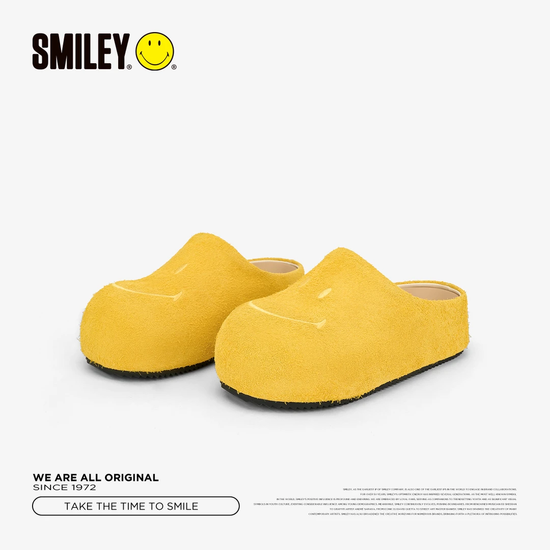 【达人专属】SMILEY笑脸穆勒拖增高厚底勃肯鞋懒人一脚蹬夏包头拖鞋