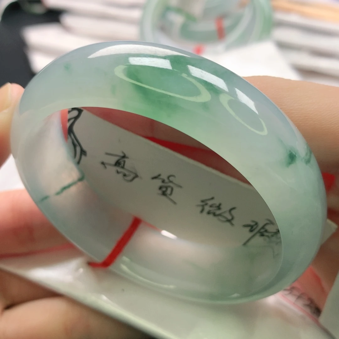 翡翠未镶嵌手镯缅甸55.5宽版轮胎