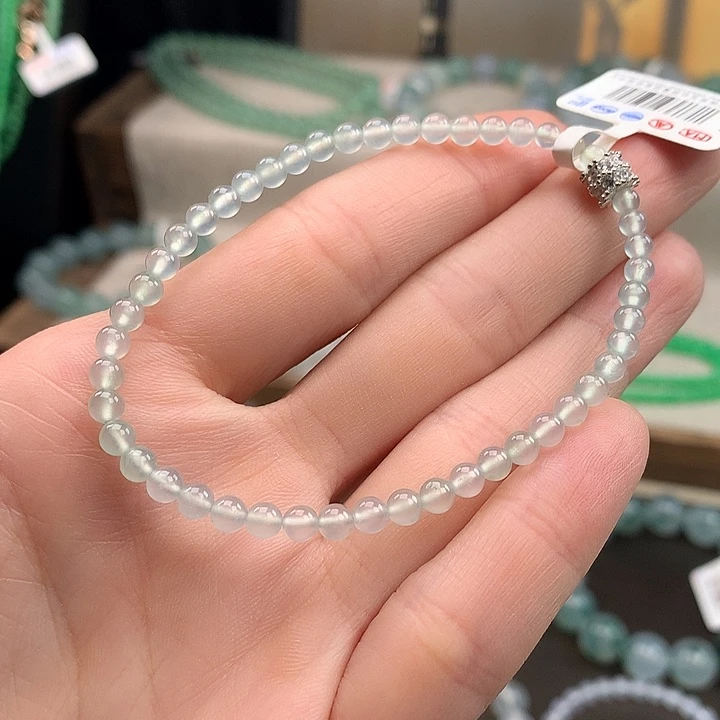 翡翠合金手链木那高冰，精品