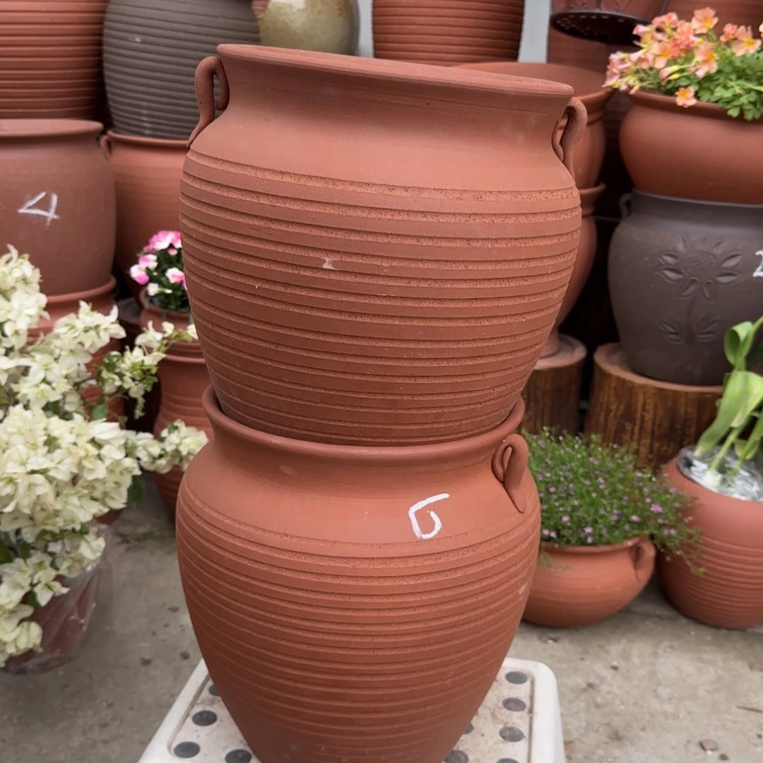 紫砂花盆口25高30宜兴紫砂