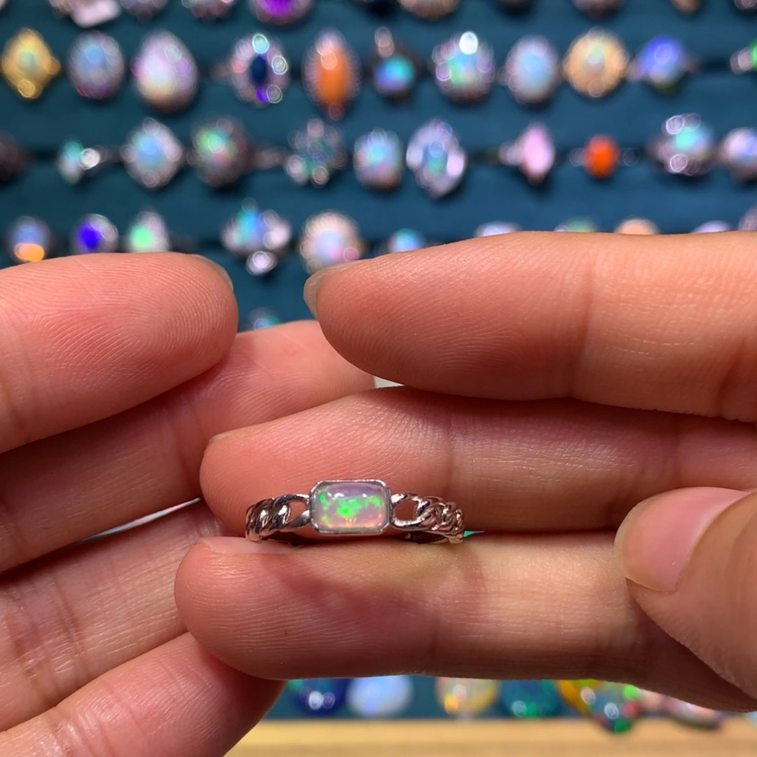 去***头欧泊银S925镶嵌福利不退不换