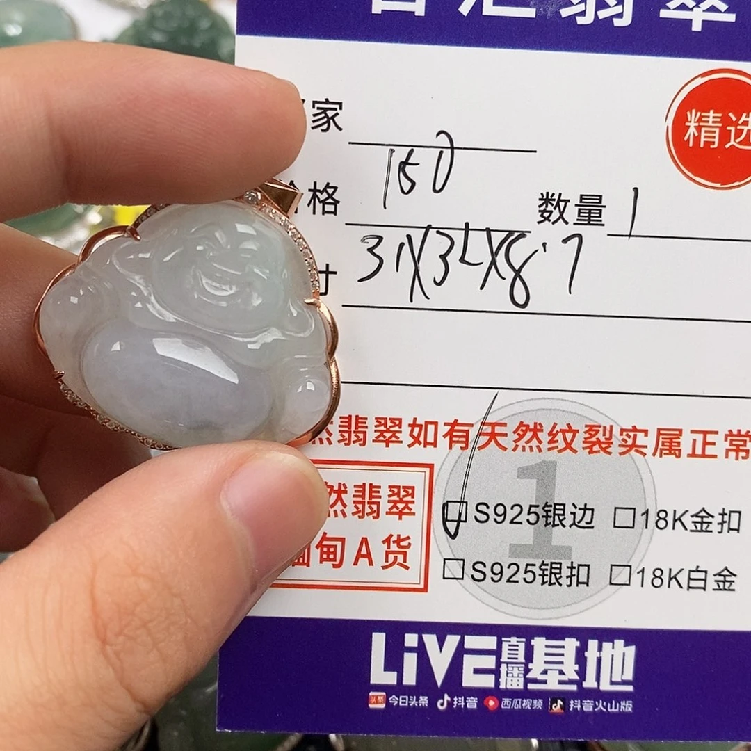 翡翠银S925镶嵌颈饰