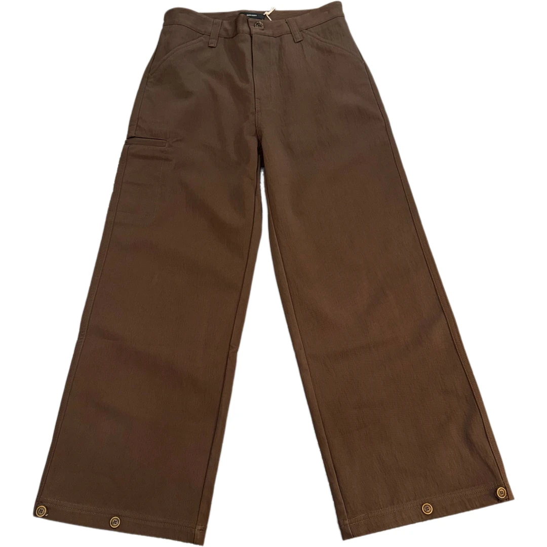 DU家美拉德色系立体纹理加绒重磅工装长裤4090108