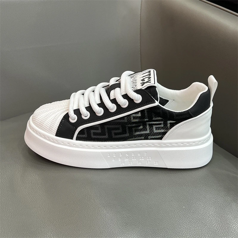 男士运动板鞋时尚百搭透气休闲运动小白鞋厚底防滑增高休闲鞋男鞋