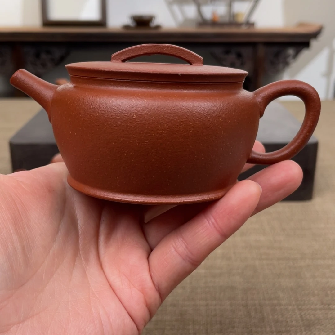 紫砂茶壶红降坡，汉瓦，150毫升