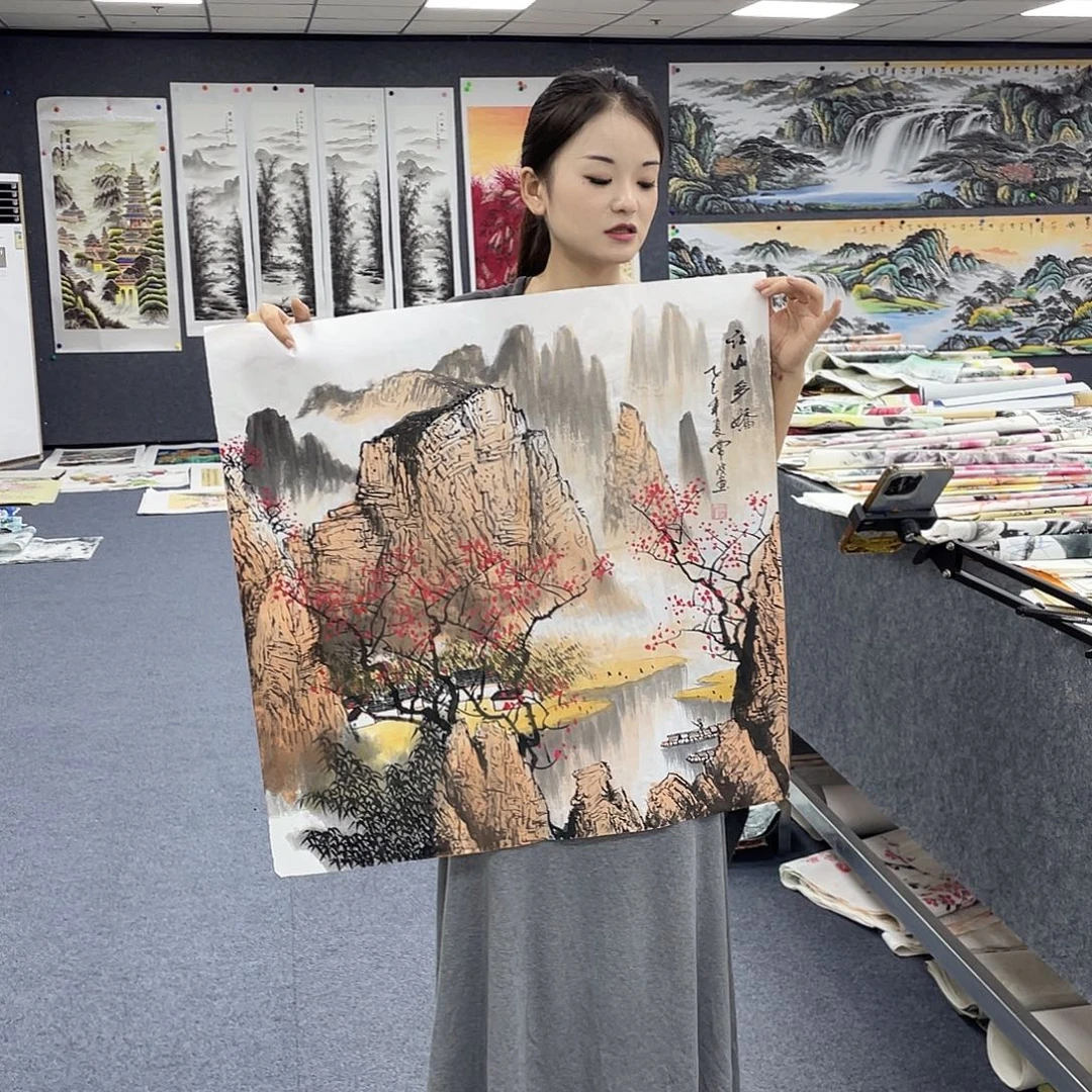 国画作品小姐姐放漏…