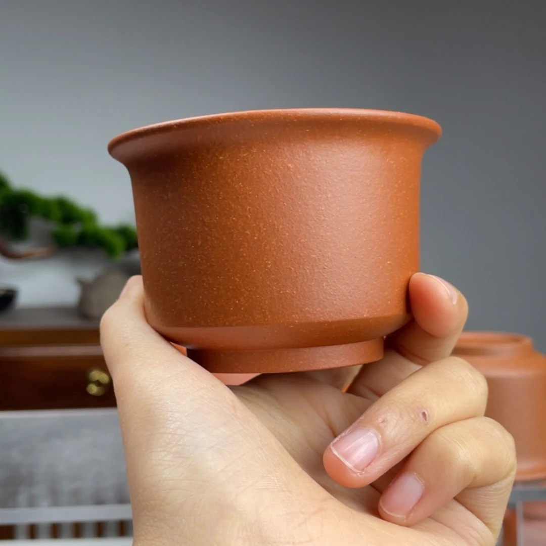 【闪购商品】紫砂茶壶米*红降坡主人杯容量150cc