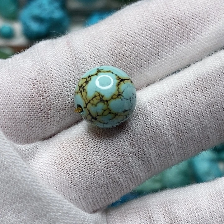 &***！绿松石未镶嵌天然原矿 地大质检