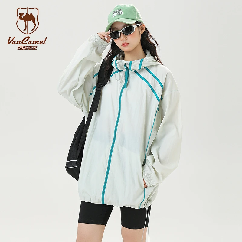 西域骆驼户外透气防晒服男女款美式简约运动外套防紫外线夏季新款