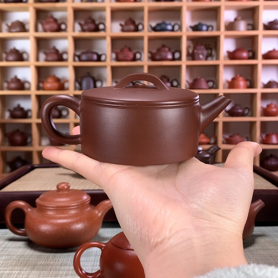 平盖汉瓦紫砂紫砂壶手工制作