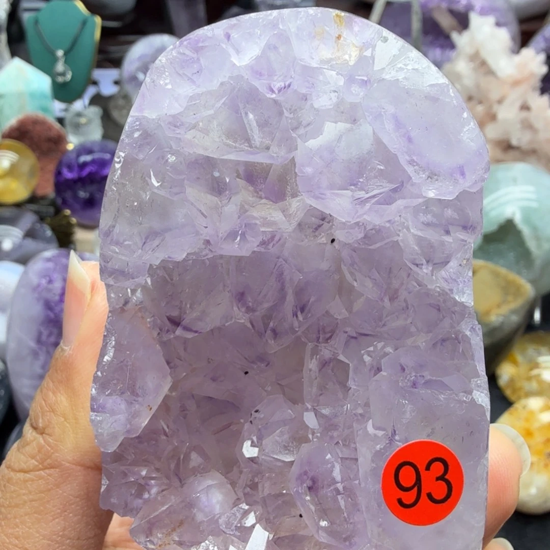 水晶未镶嵌摆件全抛紫水晶