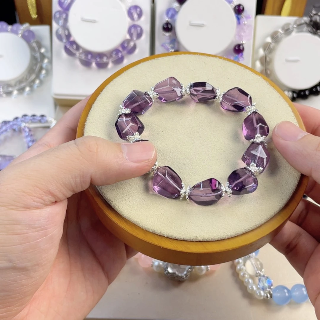 针钠钙石手饰银S925镀金镶嵌