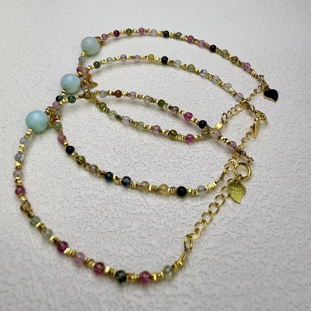 【小宝晶选】原创碧玺单圈手链 多样性发一件 约2-6mm 675XBMT