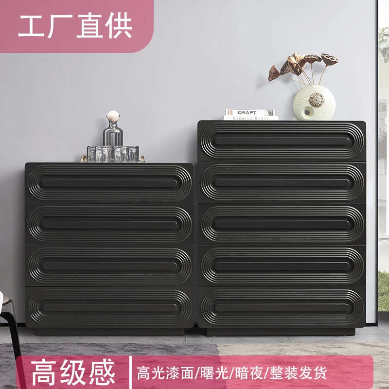 储藏抽象图案轻奢风简约玄关轻奢斗柜家用客厅五斗柜置物架整理柜