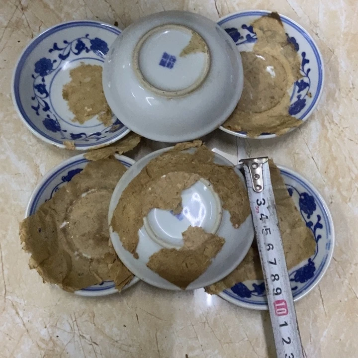 陶6个10厘米芙蓉花味碟