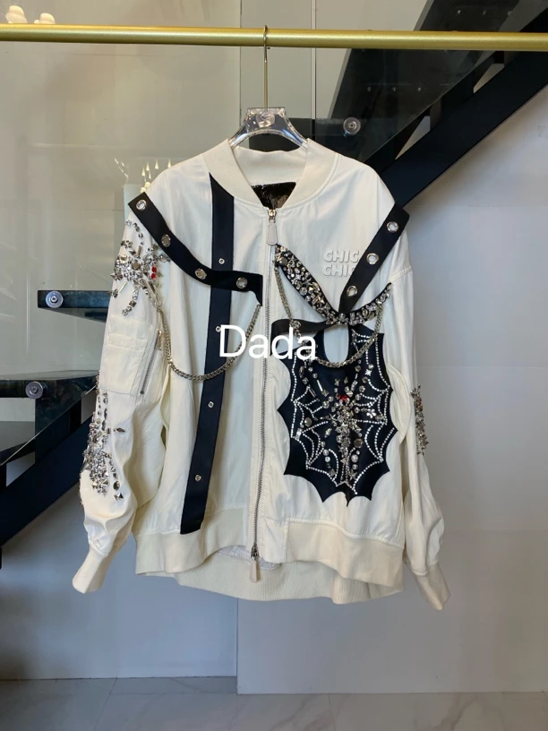 Dada设计款新款重工个性款休闲时尚百搭洋气宽松棒球服C11593