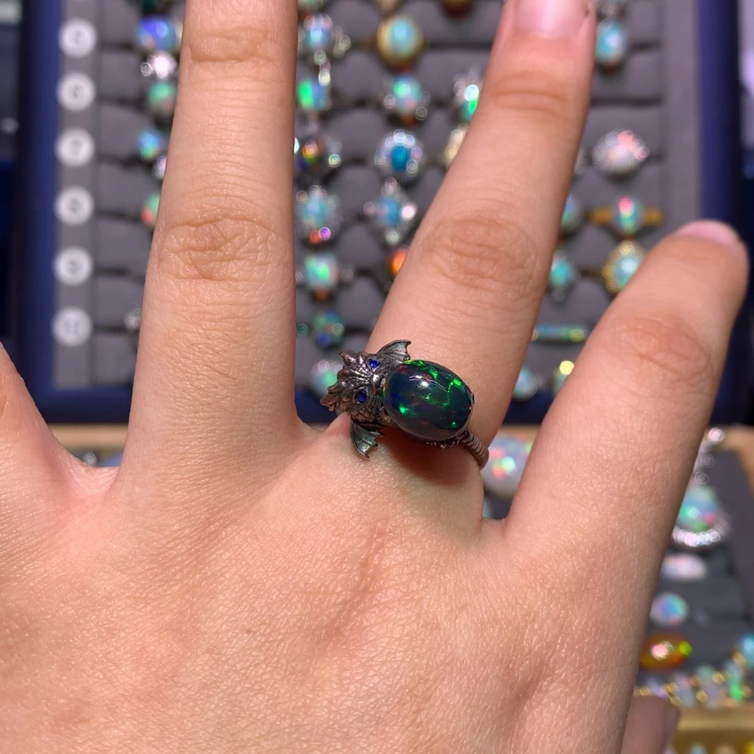 银S925镶嵌欧泊戒指王****儿