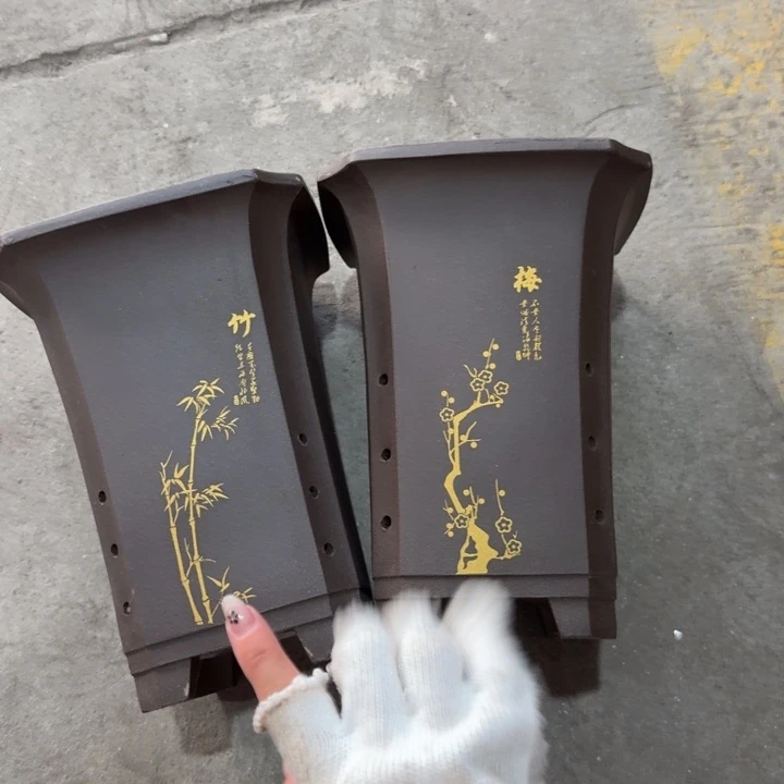 紫砂紫砂花盆破损补发高度22口径16俩只