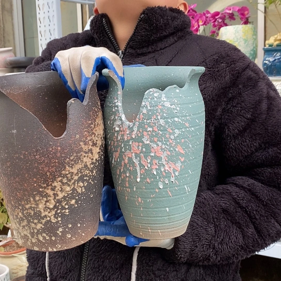 花盆紫砂口15高25福利俩个