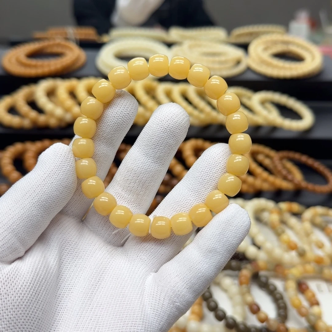 菩提根/象牙果手串9×10 鼓珠 10年 精工