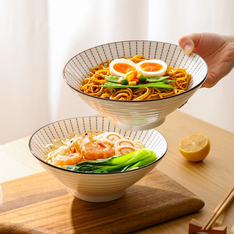 川岛屋日式斗笠面碗家用2025新款拉面碗高级感面馆专用泡面汤面碗