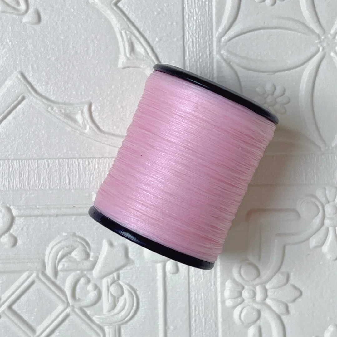 0.1mm极细手工编织南美蜡线约100米每卷极细蜡线 可过芝麻珠925银