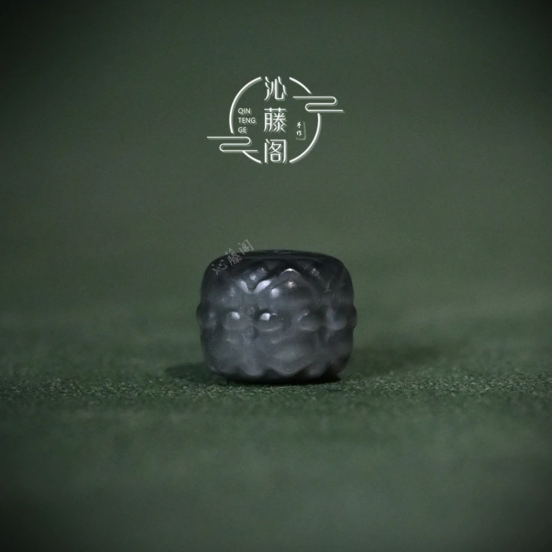 8MM鹰眼石并蒂莲桶珠文玩椰蒂星月手串配饰手链顶珠腰珠散珠单珠