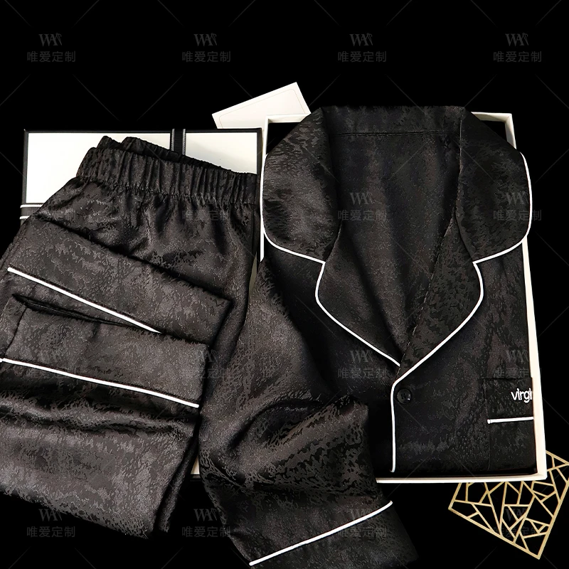 真丝睡衣男款【礼盒】100%桑蚕丝男士家居服春夏季送老公朋友礼物