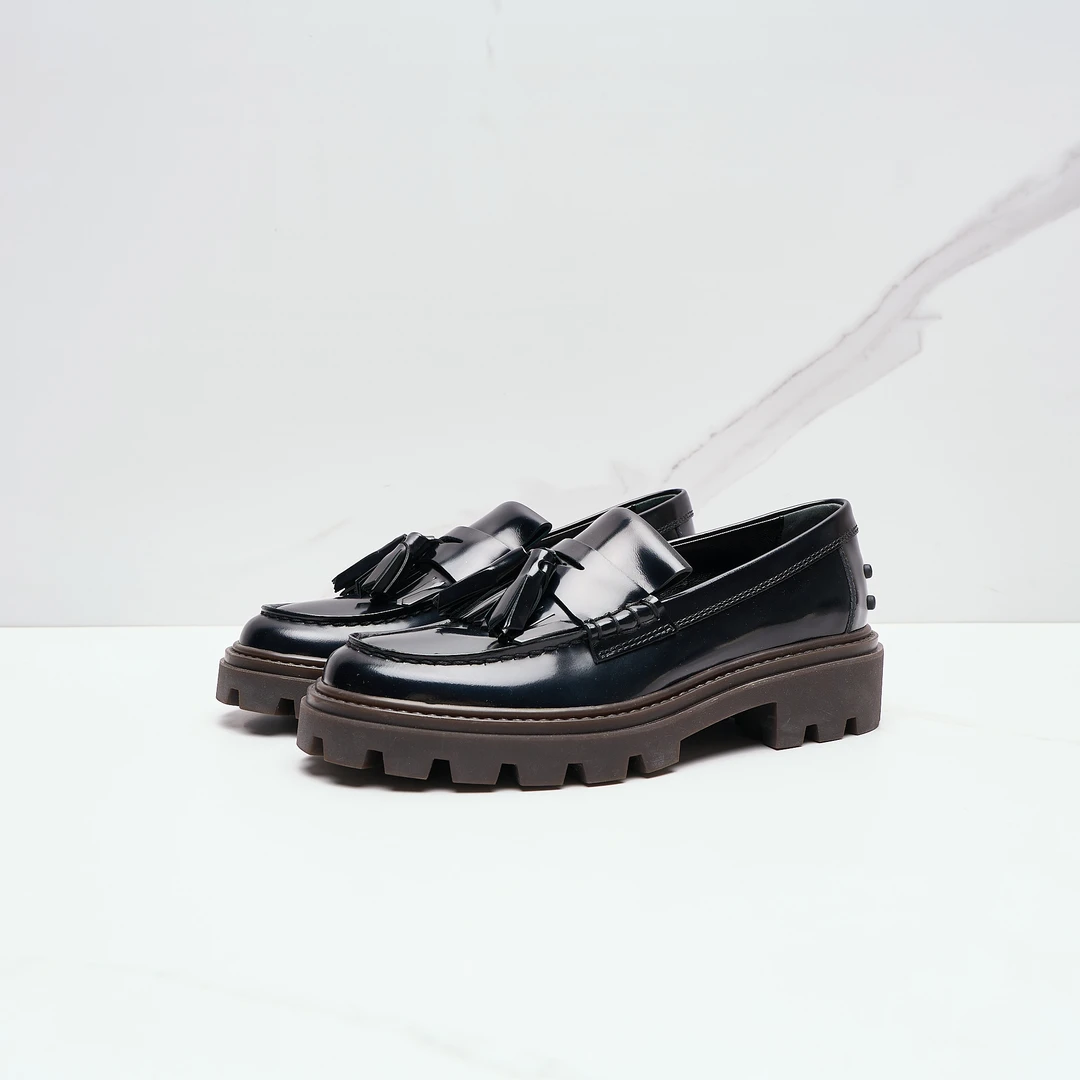 全新未使用/Tod’s女士流苏经典乐福鞋TSGS00102