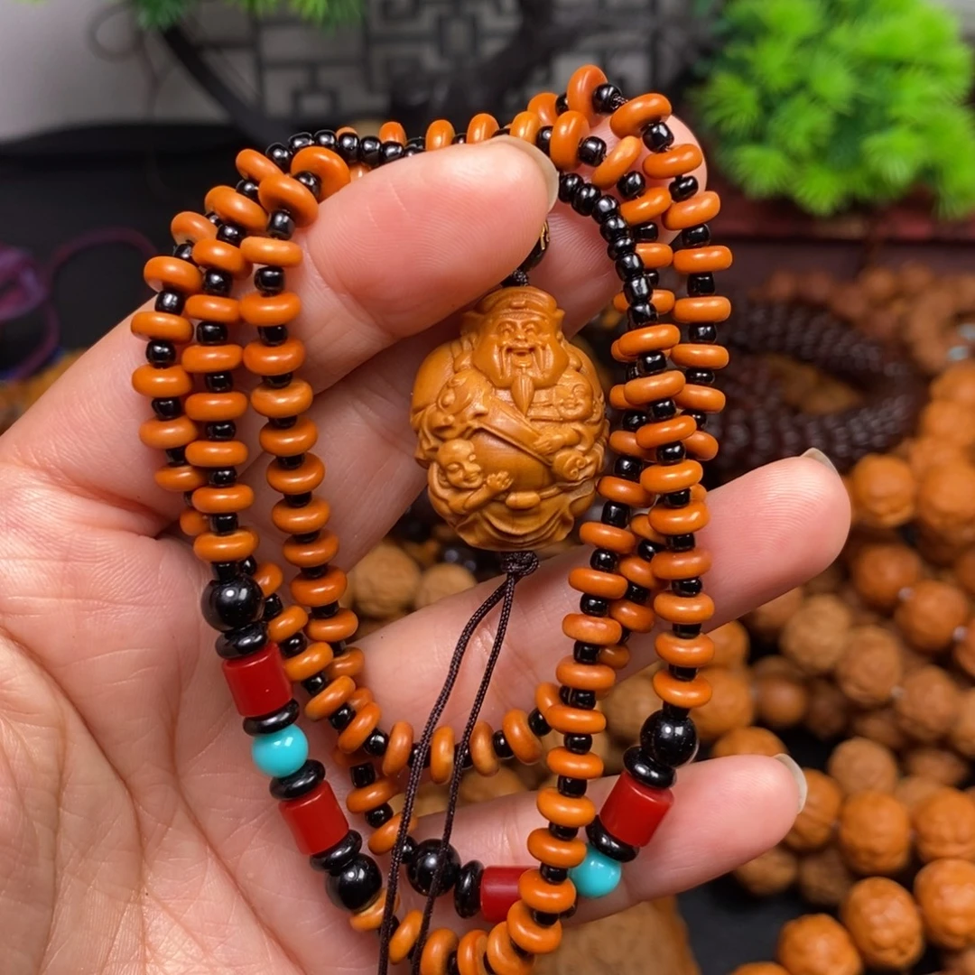 菩提籽类橄榄核雕刻手串手链项链吊坠