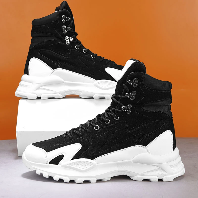 马丁靴男2025秋季新款高帮男鞋百搭工装靴秋季透气防滑耐磨鞋子