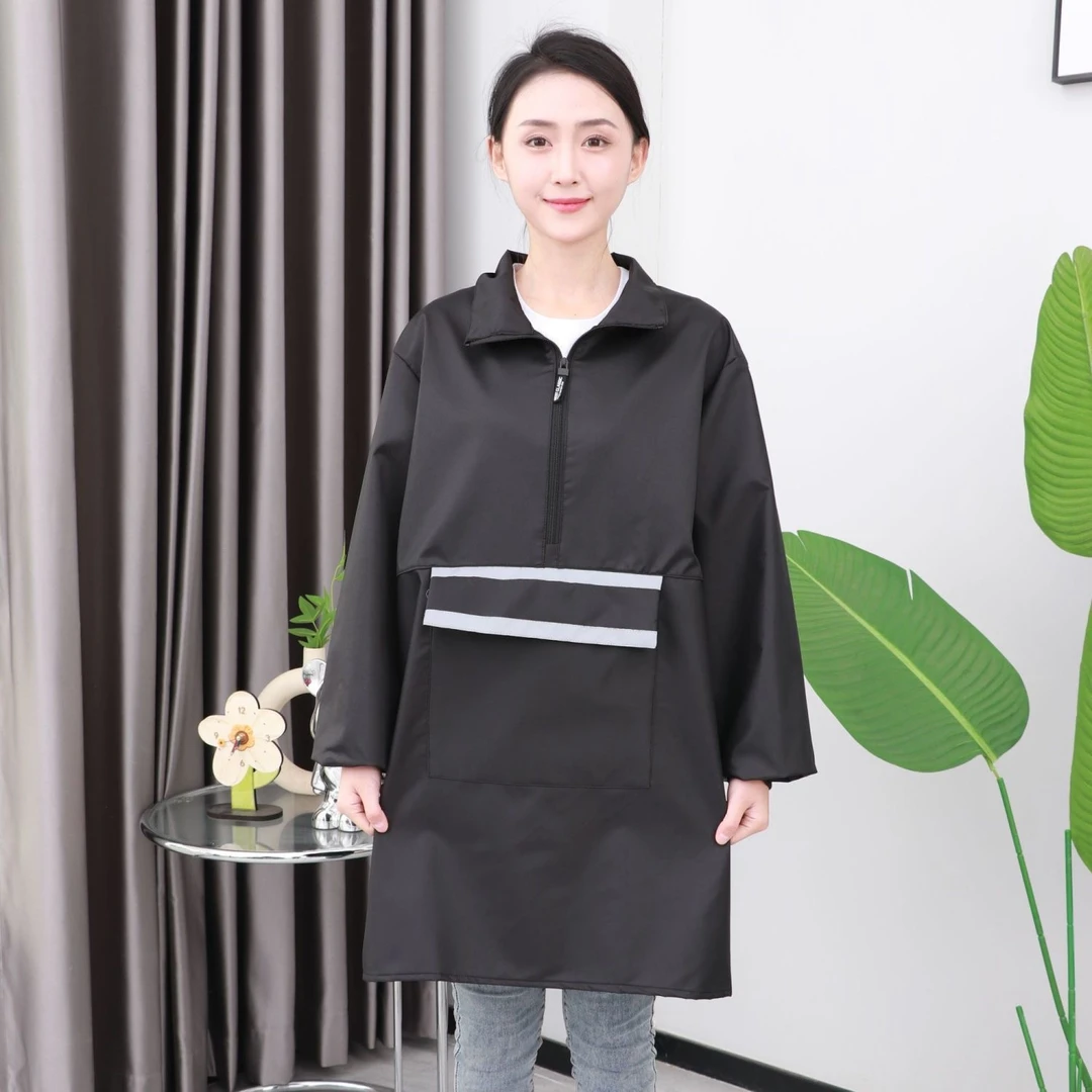 新款立领防水防油大口袋罩衣面料厚实耐脏耐磨家务上班工作服男女