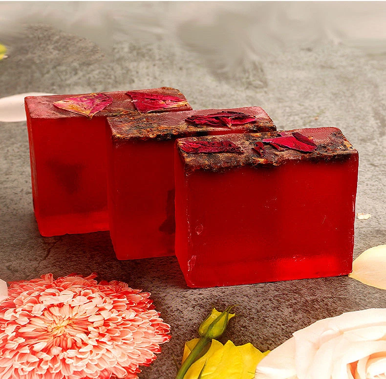 【云南鲜花萃取】林碟带花瓣玫瑰精油手工皂