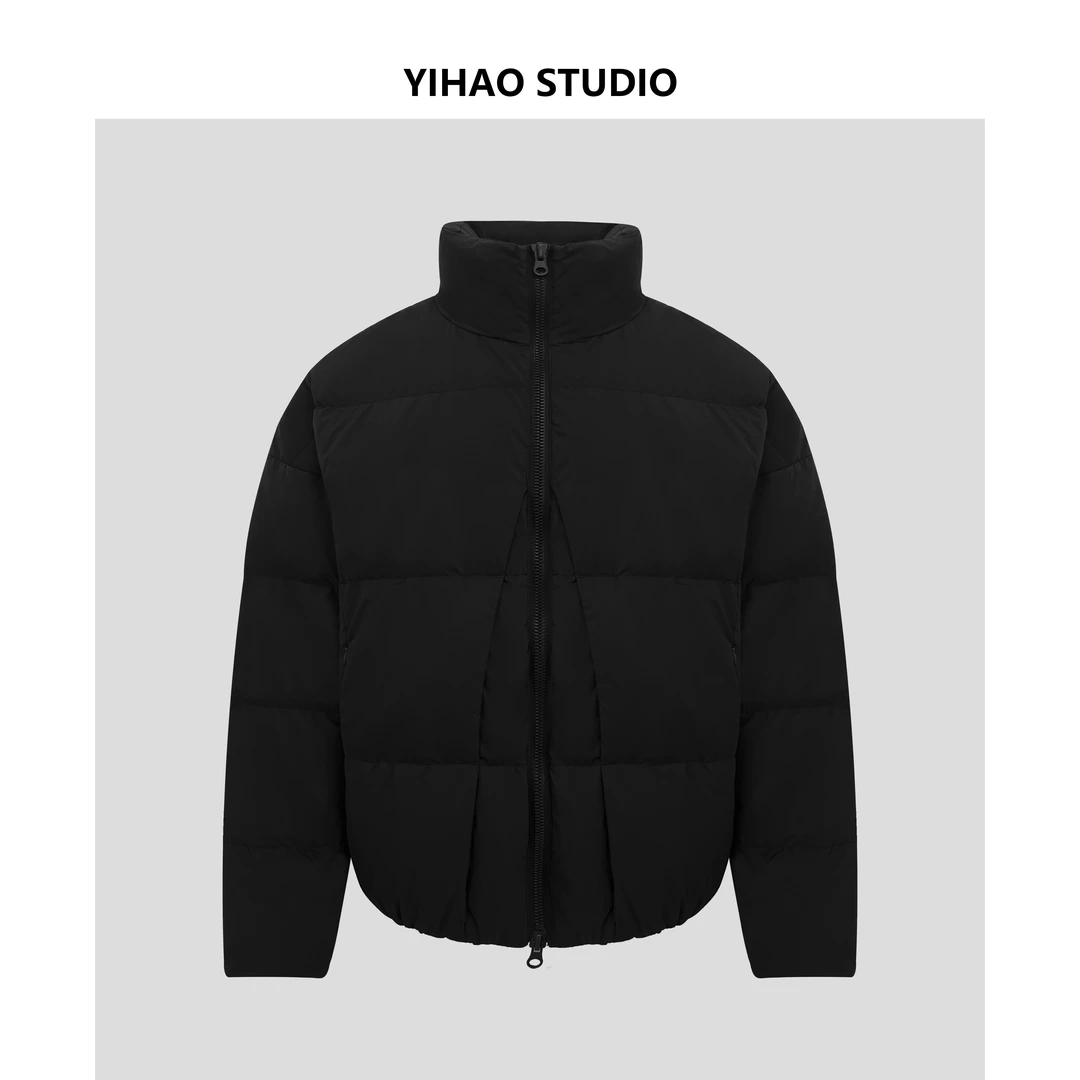 YIHAO STUDIO秋冬新款加厚短款羽绒服情侣休闲时尚男士保暖外套