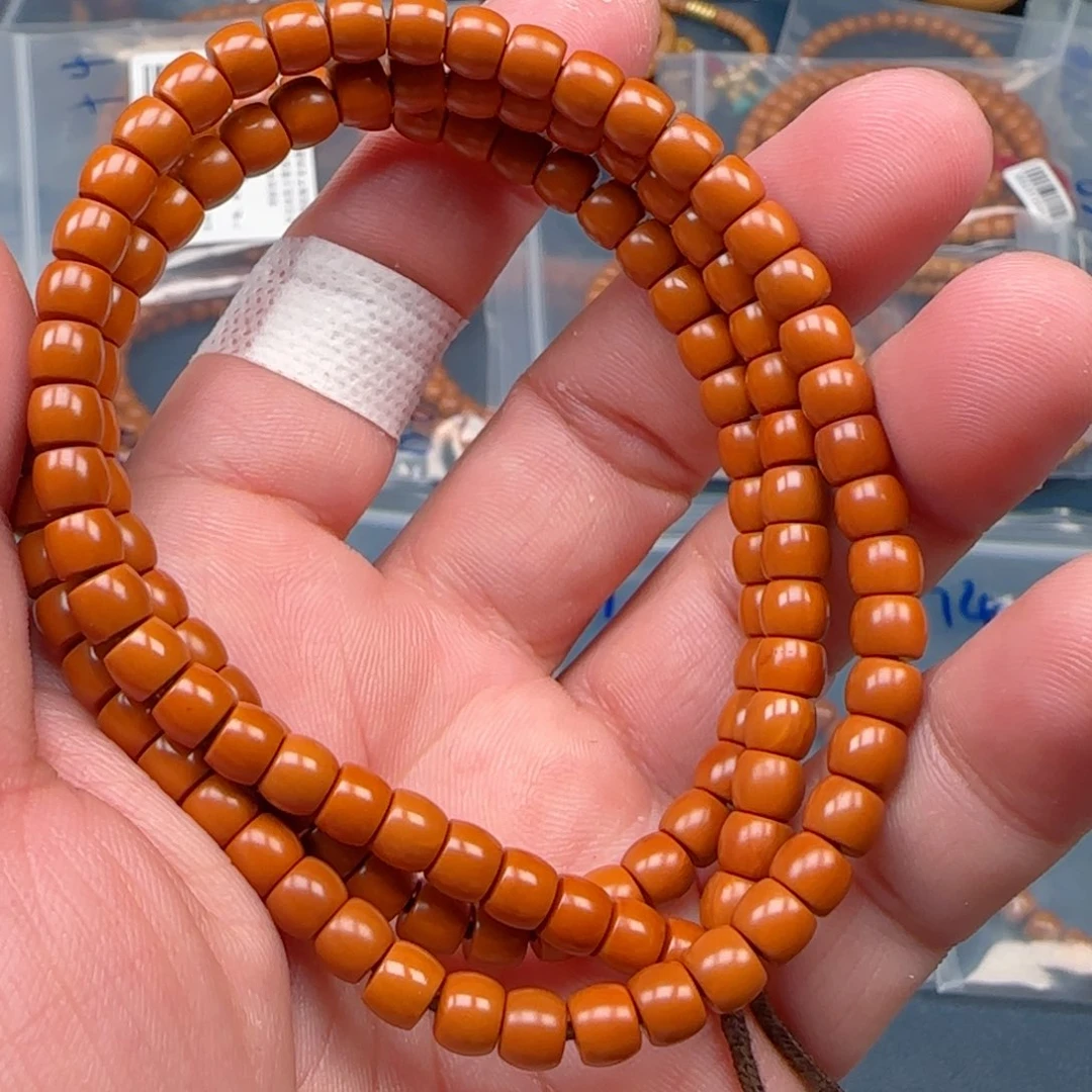 橄榄核手串老挝S+级核尖极限弧尺寸6×130颗福利