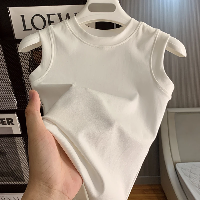 白色吊带背心女夏季外穿内搭韩版修身打底衫无袖工字棉坎肩上衣潮