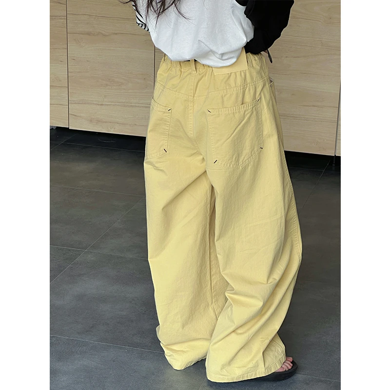 K28279女童休闲裤春装儿童高腰裤子2025春秋女大童宽松阔腿裤时髦