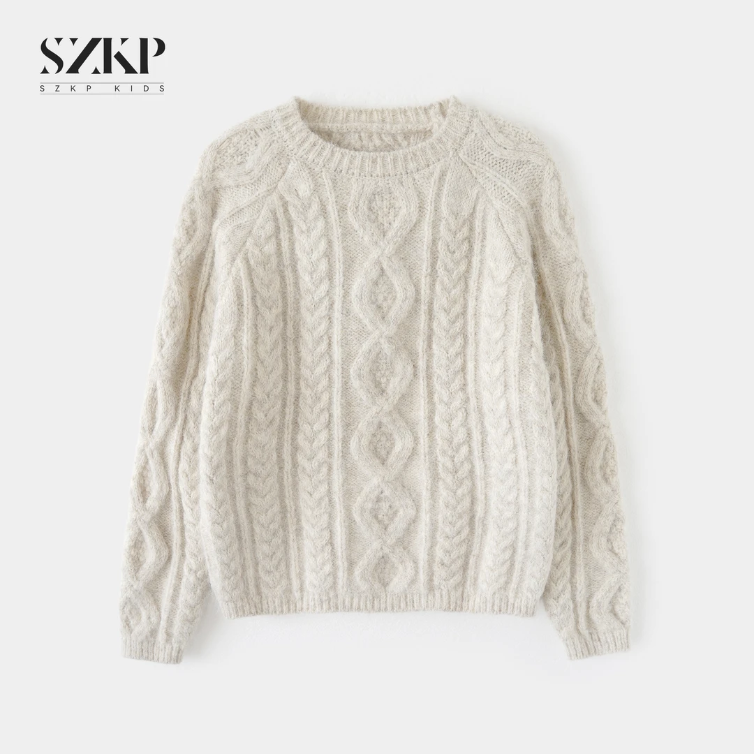 SZKP冬季新款女童装保暖上衣中大童休闲时尚儿童毛衣MFYD553292